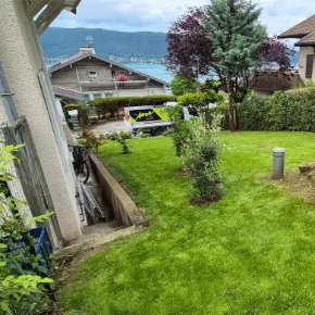 Création d'un gazon de jardin à Annecy